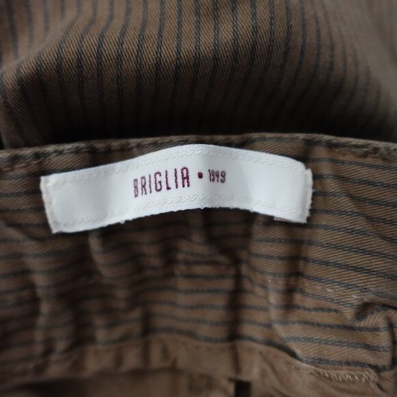 Briglia 1949 BG41 Drawstring Trousers Brown Striped Pant IT46 - Picture 10 of 15